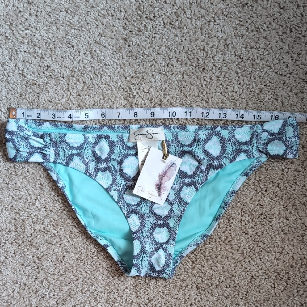 Jessica Simpson Blue and Gray Bikini Swimwear